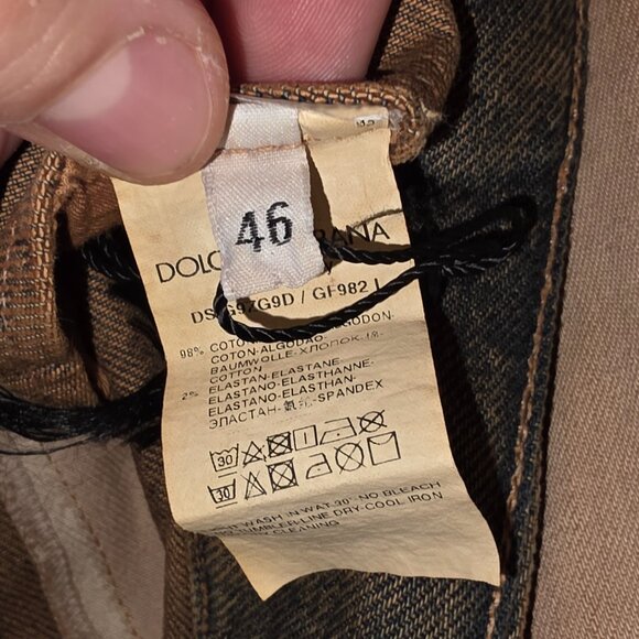 Dolce & Gabbana Jacket For Men Brown Tan Jean Cotton Made In Italy - Picture 2 of 11